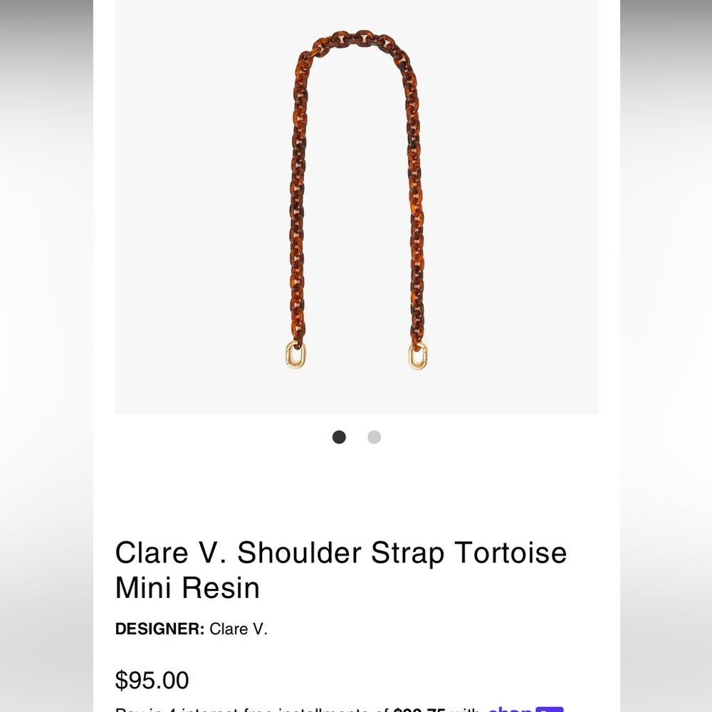 Clare V. Mini Resin Shoulder Strap in Tortoise